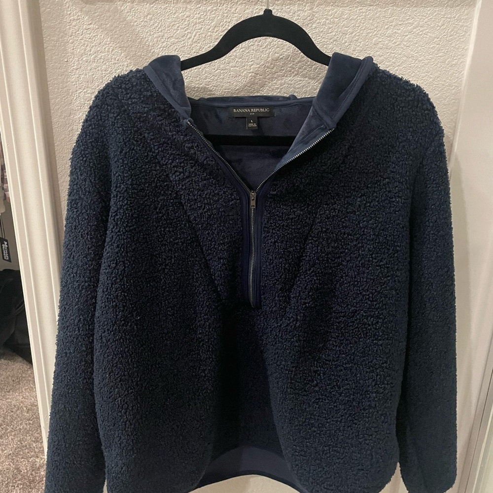 Banana republic Sherpa and velvet jacket